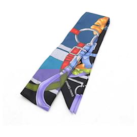 Hermès-Hermes Twill Scarf Muffler-Blue,Multiple colors