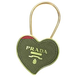 Prada-Prada Heart Key Ring Holder-Golden