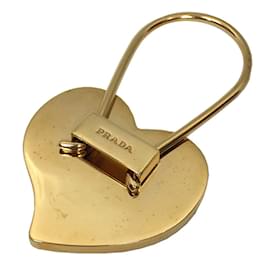 Prada-Prada Heart Key Ring Holder-Golden