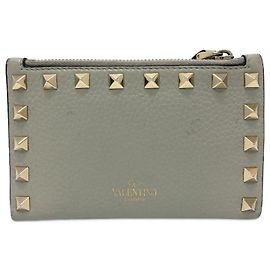 Billetera Compacta Rockstud Valentino Castaño