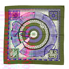 Hermès-Foulard en soie Hermès Carré 90 Meie Pleats-Rouge