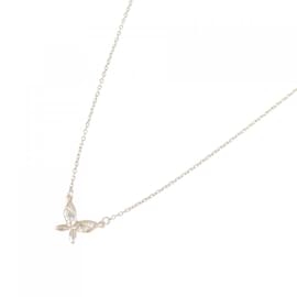Autre Marque-Agete Agate Butterfly Diamond Necklace-Golden
