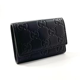 Gucci-Chaveiro de couro preto Gucci-Preto