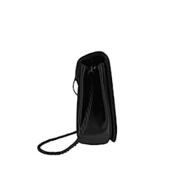 Fendi-Fendi Black Velvet Satin Shoulder Bag-Black