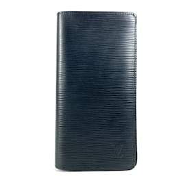 Louis Vuitton-Louis Vuitton Epi Portefeuille Brazza Long Wallet-Black