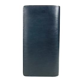 Louis Vuitton-Louis Vuitton Epi Portefeuille Brazza Long Wallet-Black