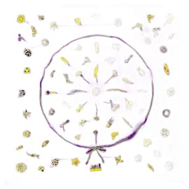 Hermès-Hermes Purple Silk Scarf-Purple
