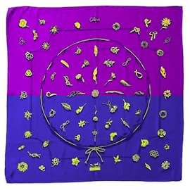 Hermès-Hermes Purple Silk Scarf-Purple