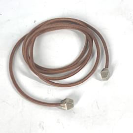Hermès-Ceinture en cuir beige Hermes-Beige