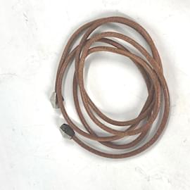 Hermès-Ceinture en cuir beige Hermes-Beige