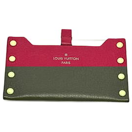Louis Vuitton-Louis Vuitton Pink Leather Compact Mirror-Pink