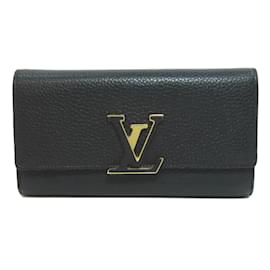 Louis Vuitton-Louis Vuitton M61248 Portefeuille Capucines Long Wallet-Black