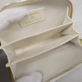 Chanel-Chanel White Grained Calfskin Coin Purse-White