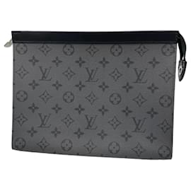 Louis Vuitton-Louis Vuitton Monogram Eclipse Reverse Clutch Bag-Brown