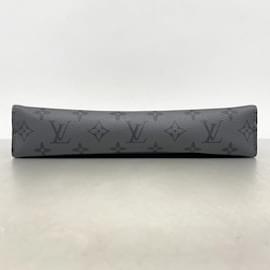 Louis Vuitton-Louis Vuitton Monogram Eclipse Reverse Clutch Bag-Brown