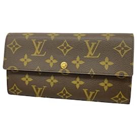 Louis Vuitton-Louis Vuitton Long Wallet Monogram Pochette Porto Monnaie-Brown