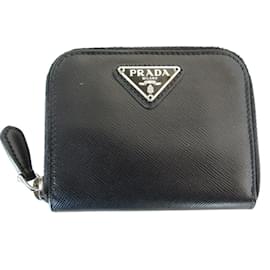 Prada-Prada Black Leather Coin Purse-Black