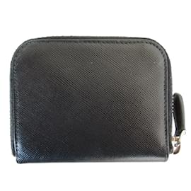 Prada-Prada Black Leather Coin Purse-Black