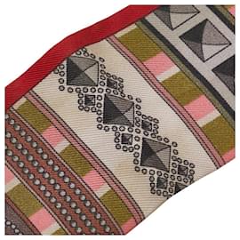 Hermès-Hermes Twilly Colliers de Chiens Scarf-Red,Multiple colors