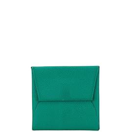 Hermès-Hermes Bastia Coin Case in Green Epsom Leather-Green