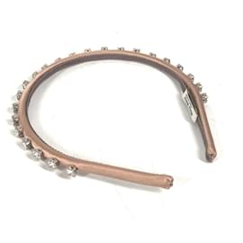 Miu Miu-Accessoire de cheveux en perles Miu Miu-Noir