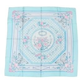 Hermès-Hermes Carre 90 Silk Scarf - Light Blue-Light blue