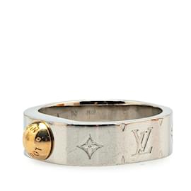 Louis Vuitton-Louis Vuitton Nanogram Ring-Silvery