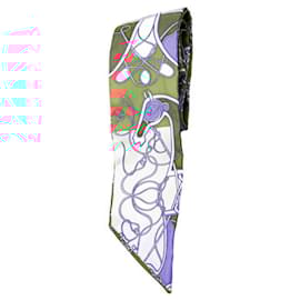 Hermès-Hermes Twilly Coup de Fouet au Bloc Rouge Scarf-Pink,Multiple colors