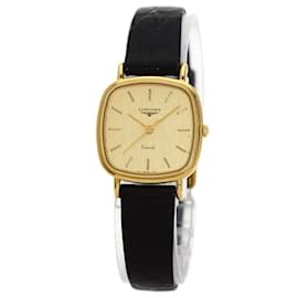 Longines-Longines Square Face Watch GP Leather Ladies-Other