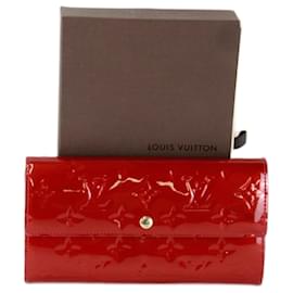 Louis Vuitton-Louis Vuitton Vernis Red Long Wallet-Red