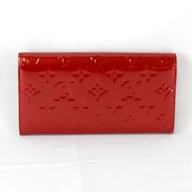 Louis Vuitton-Louis Vuitton Vernis Red Long Wallet-Red