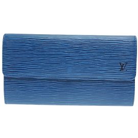 Louis Vuitton Epi Leather Long Wallet Blue