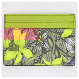 Gucci-Gucci Ophidia GG Flora Card Case-Yellow