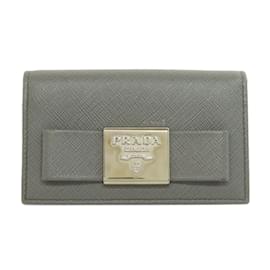 Prada-Prada Fiocco Business Card Holder-Brown