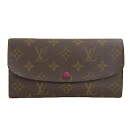 Louis Vuitton-Louis Vuitton Monogram Portefeuille Emily Long Wallet-Red,Purple,Fuschia,Monogram