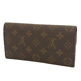 Louis Vuitton-Louis Vuitton Monogram Portefeuille Emily Long Wallet-Red,Purple,Fuschia,Monogram