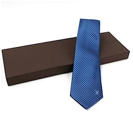 Louis Vuitton-Louis Vuitton Blue Silk Cravat-Blue