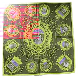 Hermès-Hermes Carre 90 Scarf-Red,Green