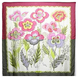 Salvatore Ferragamo-Écharpe en soie large Salvatore Ferragamo-Blanc,Rouge