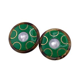 Boucles d'oreilles Miu Miu Clip Marron Vert