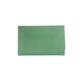 Hermès-Hermes Green Epsom Leather Business Card Case-Green