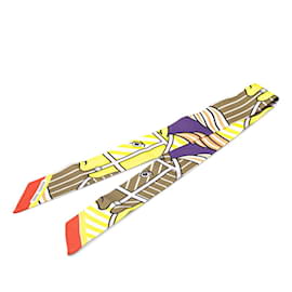 Hermès-Hermes Twilly Quadrige Bayadere Scarf-Multiple colors