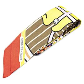 Hermès-Hermes Twilly Quadrige Bayadere Scarf-Multiple colors