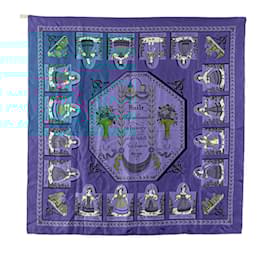 Hermès-Hermes Carré 90 Silk Scarf-Blue,Multiple colors