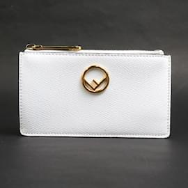 Fendi-Fendi White Leather Coin Purse-White