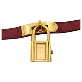 Hermès-Hermes Kelly Watch Ladies Gold Red Quartz Padlock-Other