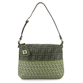 Fendi-Fendi Zukka Zucchino Shoulder Bag-Brown,Beige