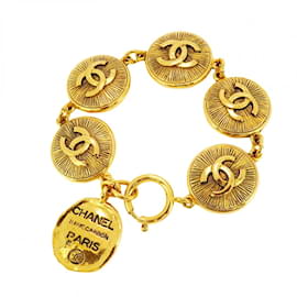 Chanel-Chanel Gold Plated Charm Bracelet-Golden