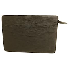 Louis Vuitton-Louis Vuitton Epi Pochette Homme Clutch Bag-Black