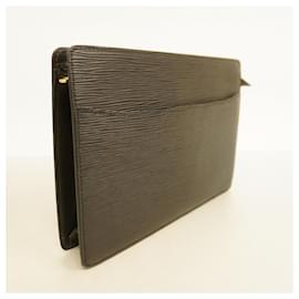Louis Vuitton-Louis Vuitton Epi Pochette Homme Clutch Bag-Black